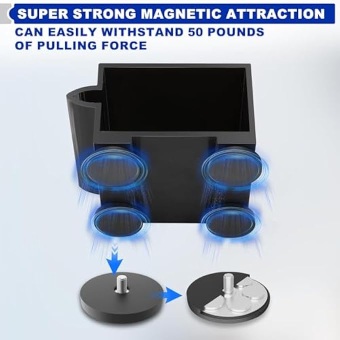 كاست ويف حامل زجاجة سرير الشاحنة المغناطيسي لمعالجة الديزل الساخنة 16 أونصة، وتركيب ديزل مضاف، وحامل مضافات وقود مغناطيسي آمن، وملحق سرير شاحنة سهل التركيب - Image 2